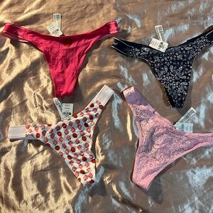 Women's Intimates Set - Pink, Red, Black, and White